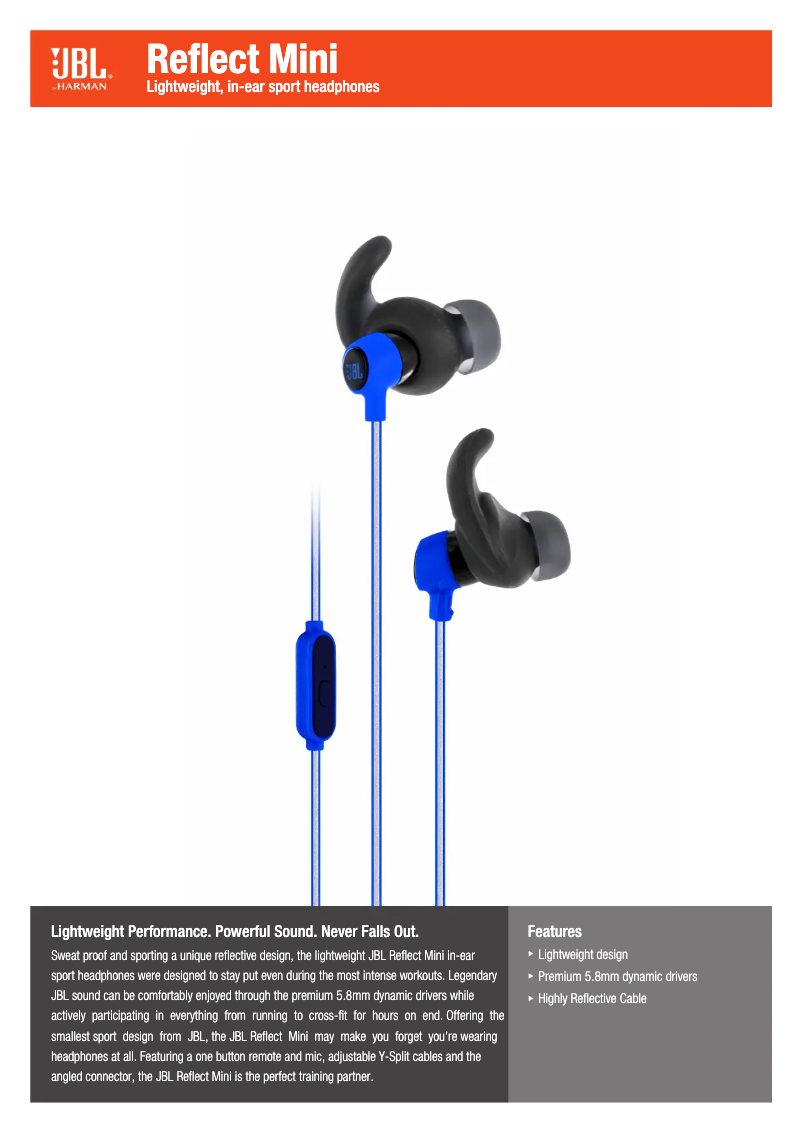 Image de la première page du manuel de l'appareil Reflect Mini