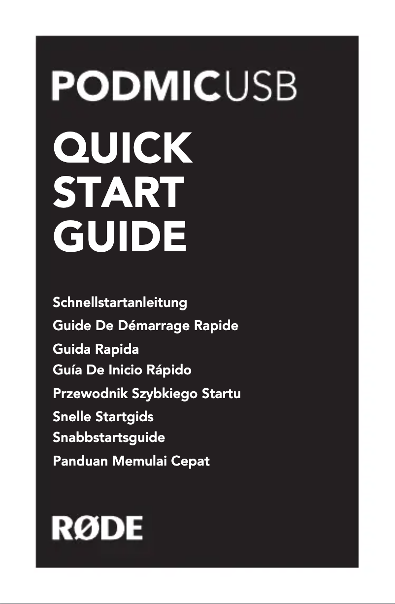 Image de la première page du manuel de l'appareil PodMic USB