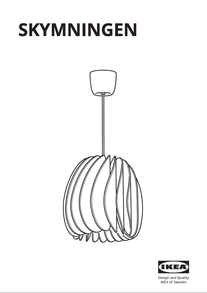 Image de la première page du manuel de l'appareil SKYMNINGEN 105.283.60