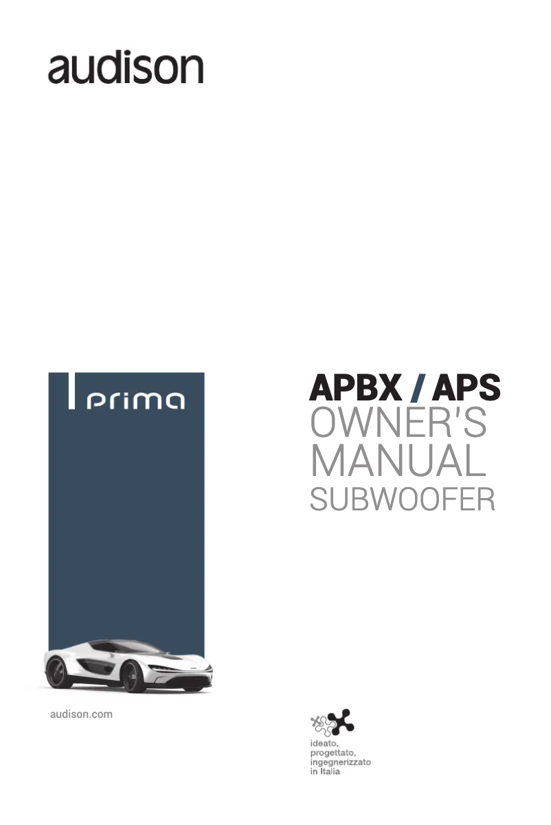 Página 1 del manual Manual de usuario Audison Prima APBX 8 DS