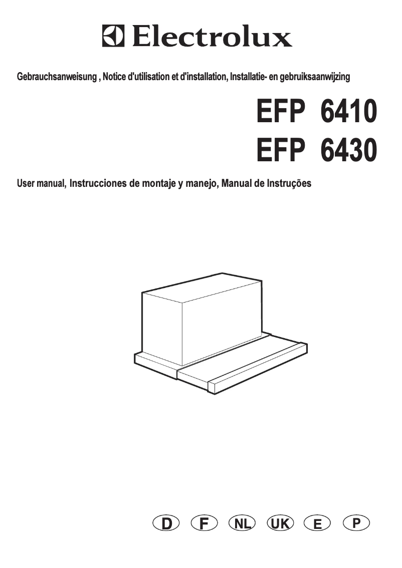 Page n°1 - Manuel utilisateur Electrolux EFP 6430