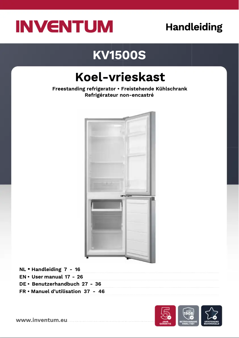 Image de la première page du manuel de l'appareil KV1500S