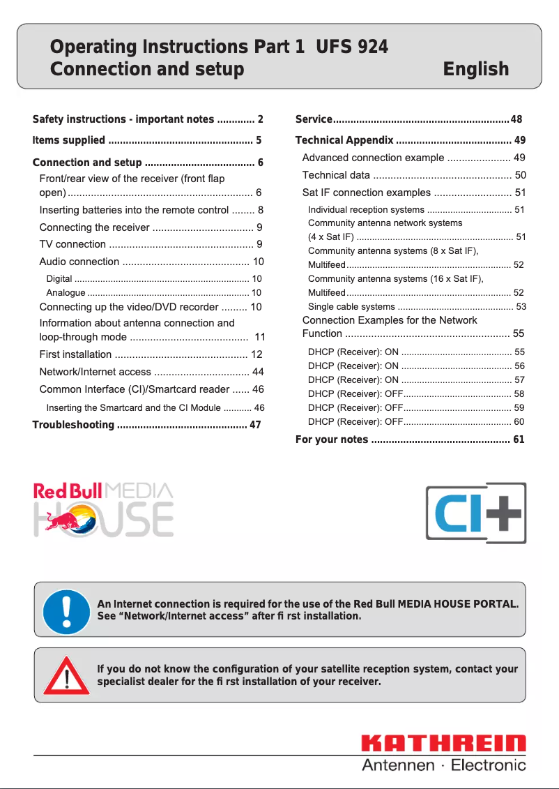 Image de la première page du manuel de l'appareil UFS 924si