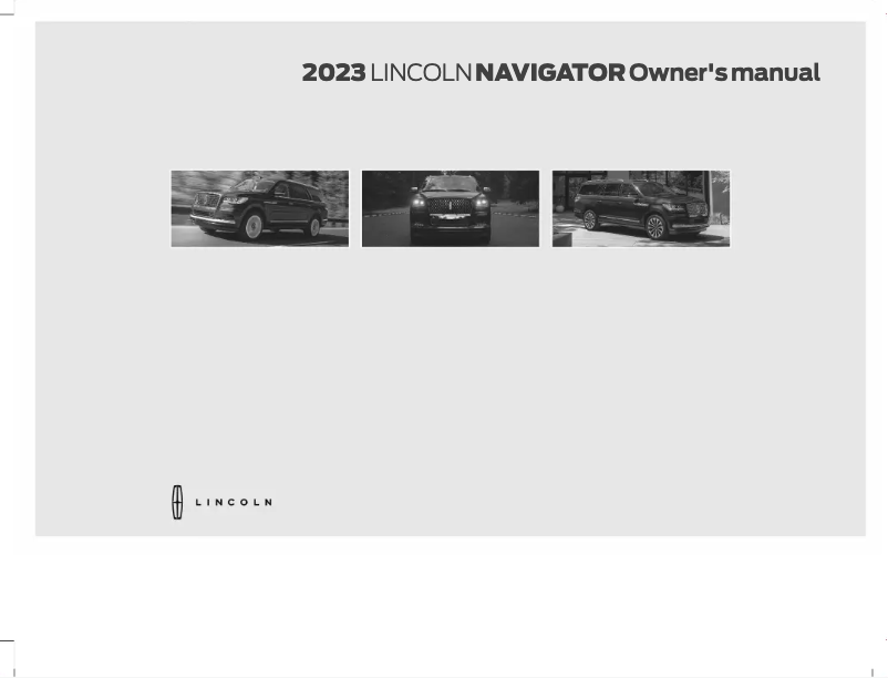 Page n°1 - Manuel utilisateur Lincoln Navigator (2023)