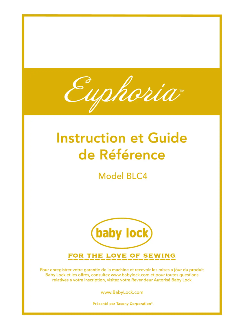 Página 1 del manual Manual de usuario Baby Lock Euphoria