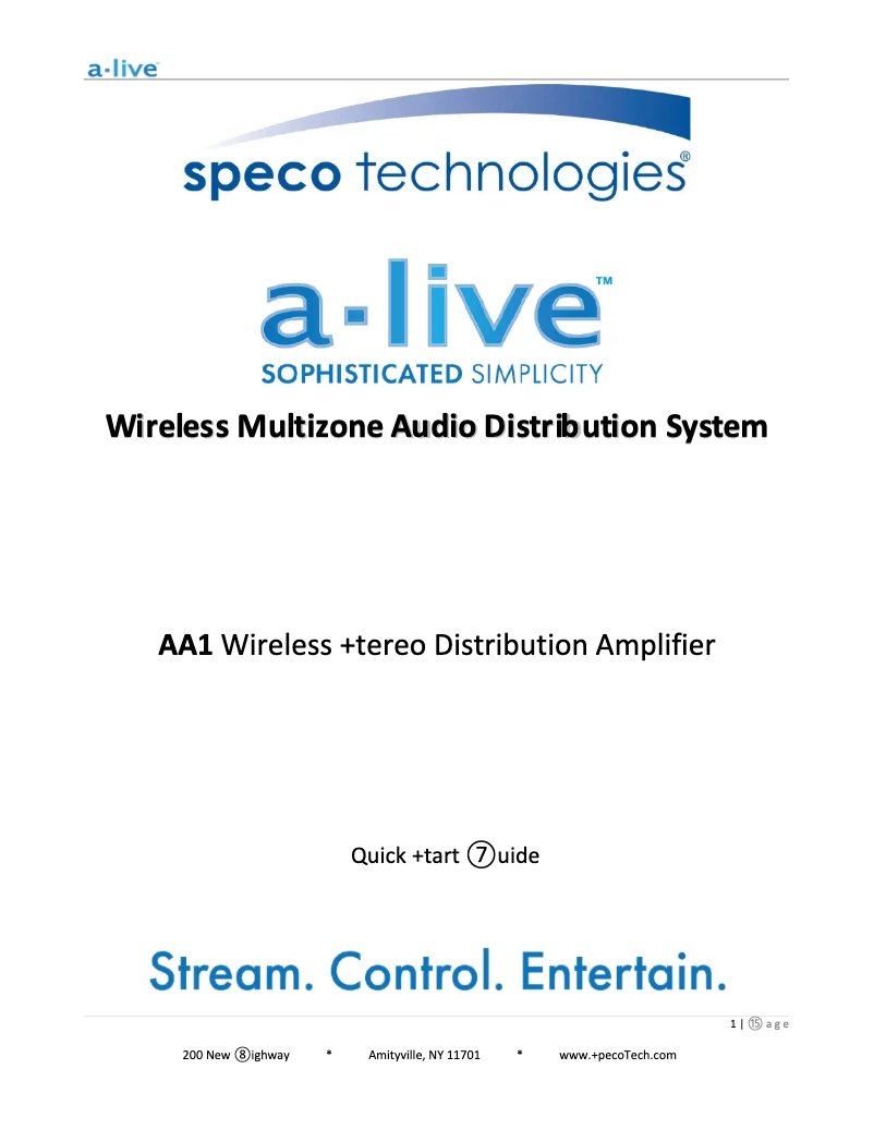 Image de la première page du manuel de l'appareil AA1