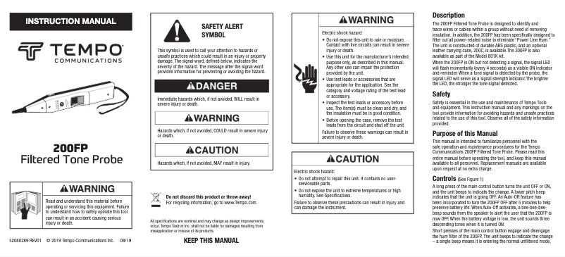 Image de la première page du manuel de l'appareil 801K