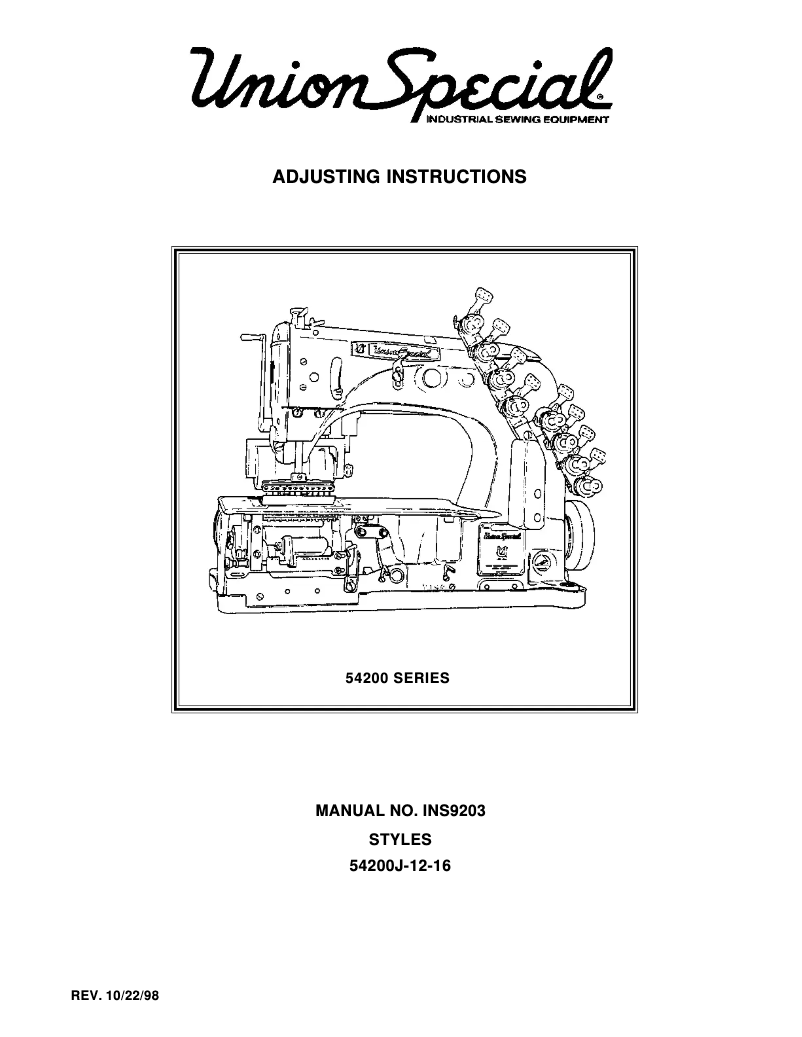 Image de la première page du manuel de l'appareil 54200J-12-16
