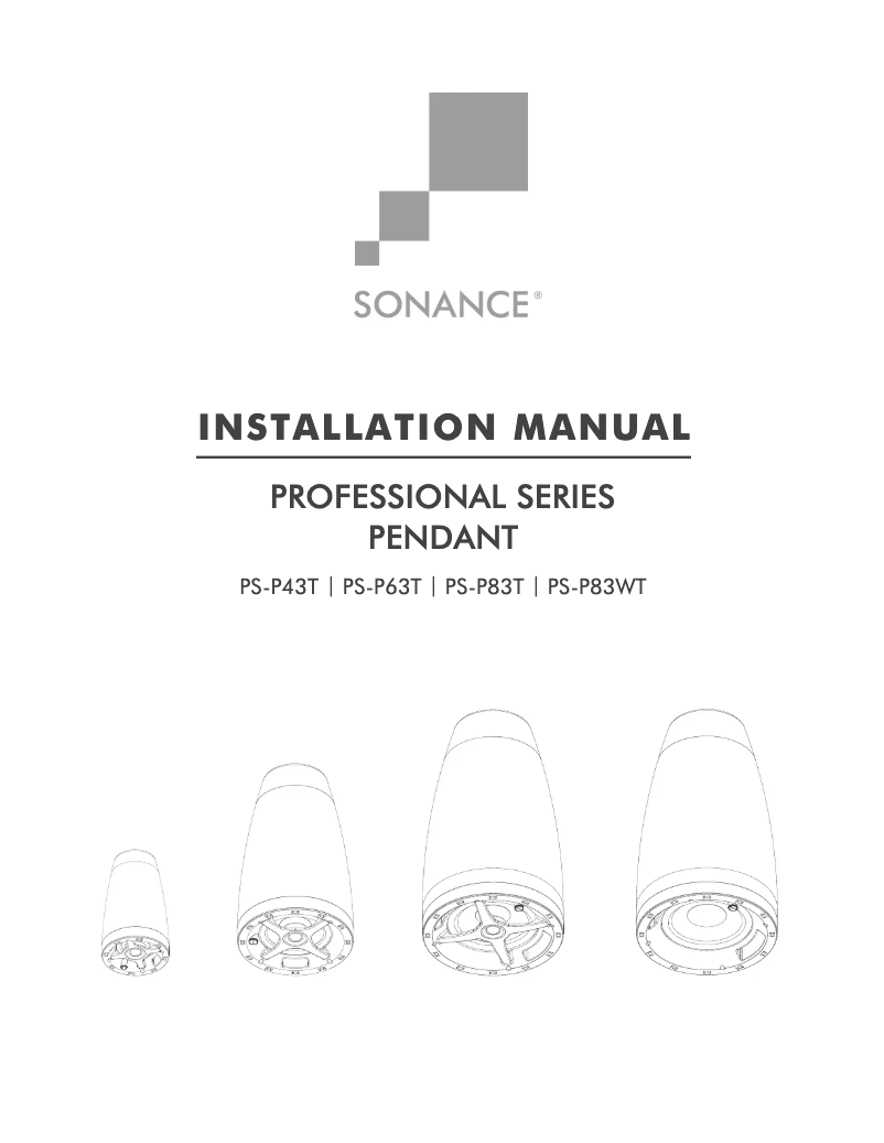 Page n°1 - Manuel utilisateur Sonance Professional PS-P63T