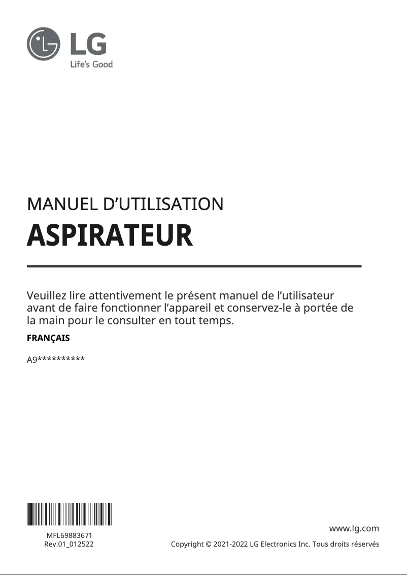 Page n°1 - Manuel utilisateur LG A927KGMS