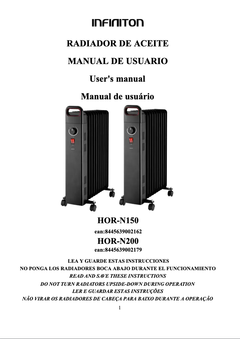 Image de la première page du manuel de l'appareil HOR-N200