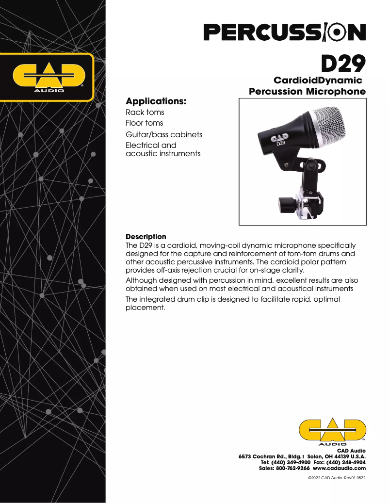 Image de la première page du manuel de l'appareil D29