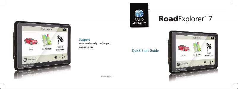 Page 1 de la notice Manuel utilisateur Rand McNally RoadExplorer 7