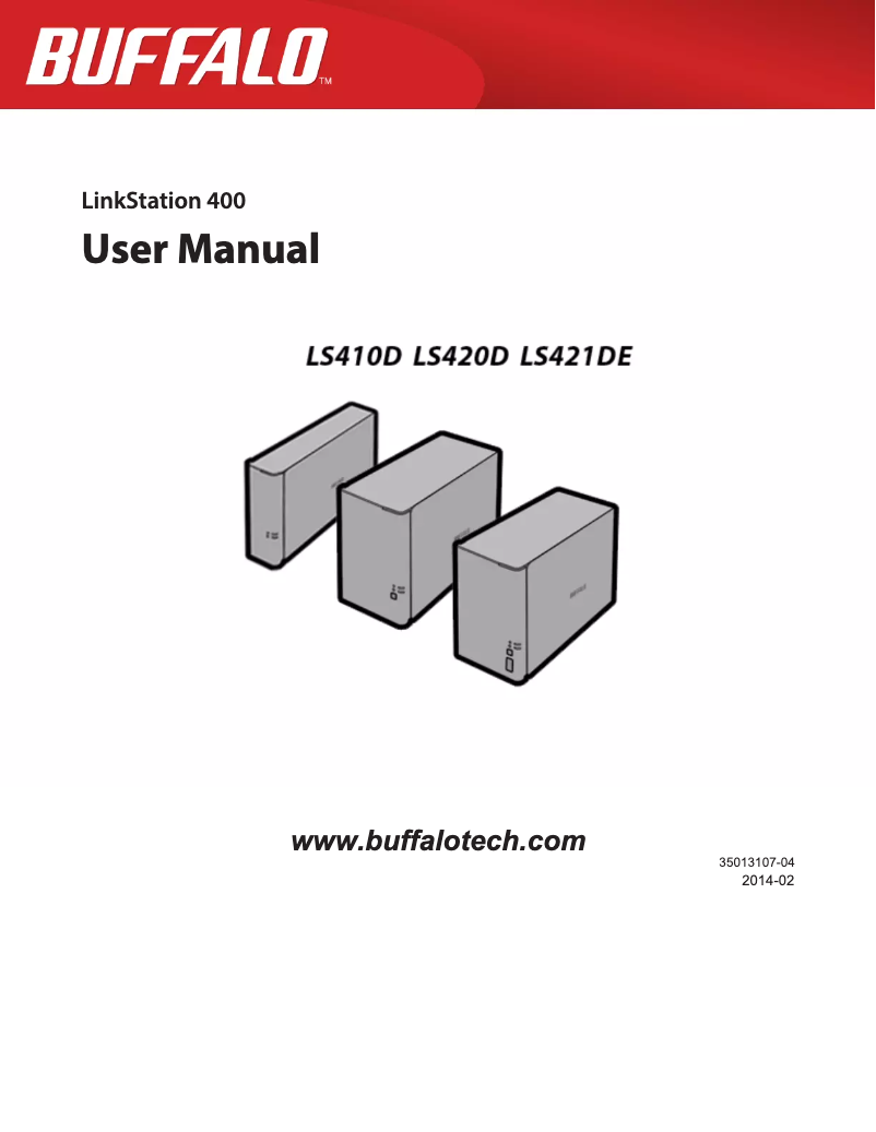 Page 1 de la notice Manuel utilisateur Buffalo LinkStation 420