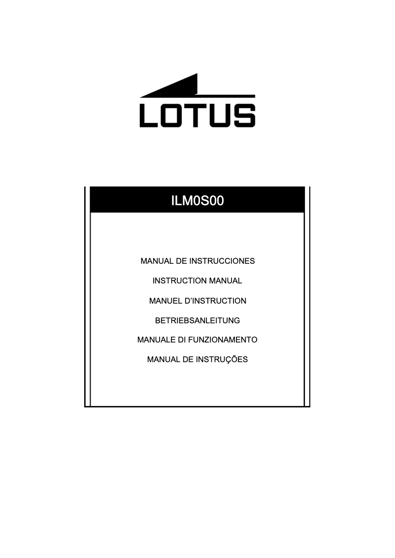 Page 1 de la notice Manuel utilisateur Lotus 10139