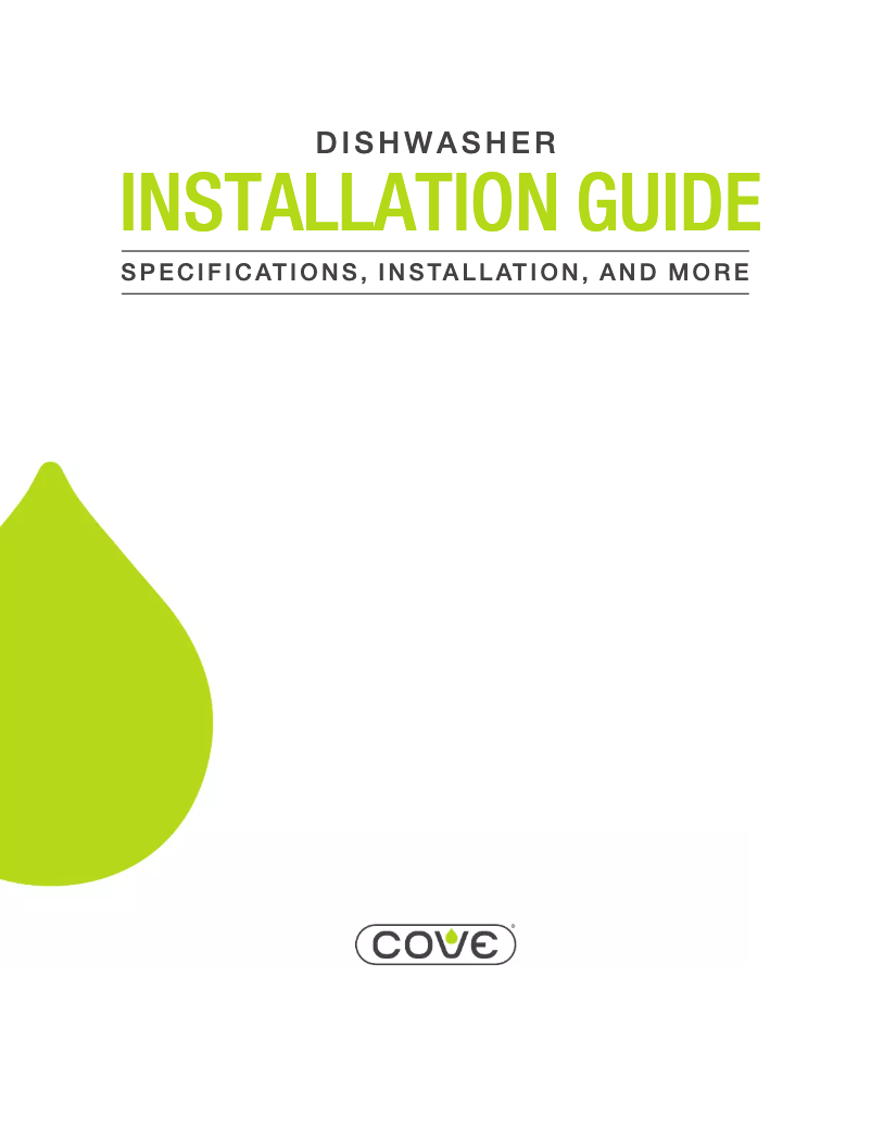 Page n°1 - Guide d'installation Cove DW2450WS