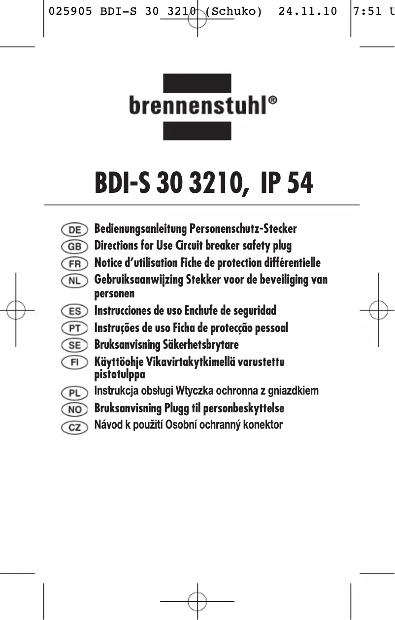 Page 1 de la notice Manuel utilisateur Brennenstuhl 1168730