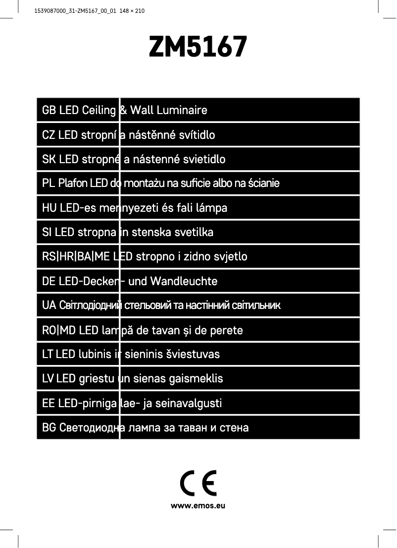 Page n°1 - Manuel utilisateur Emos ZM5167