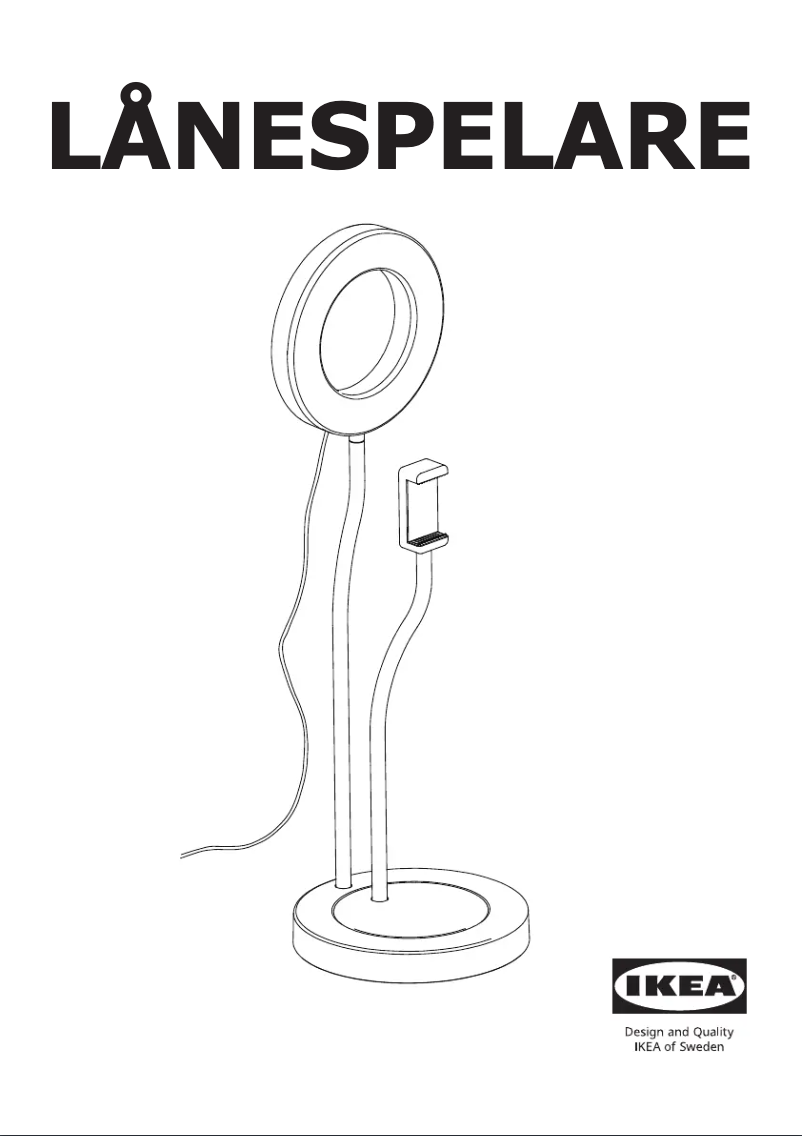 Page 1 de la notice Manuel utilisateur Ikea LÅNESPELARE 305.143.57