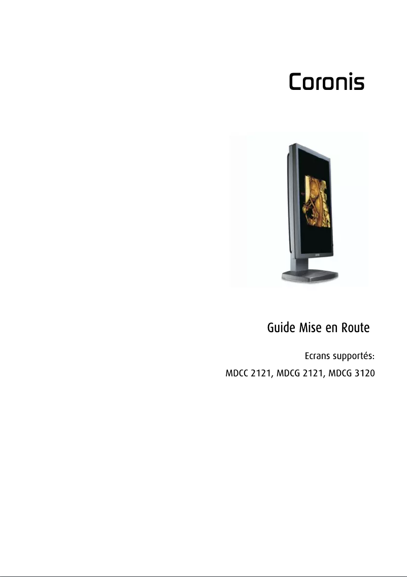 Image de la première page du manuel de l'appareil Coronis MDCC-2121