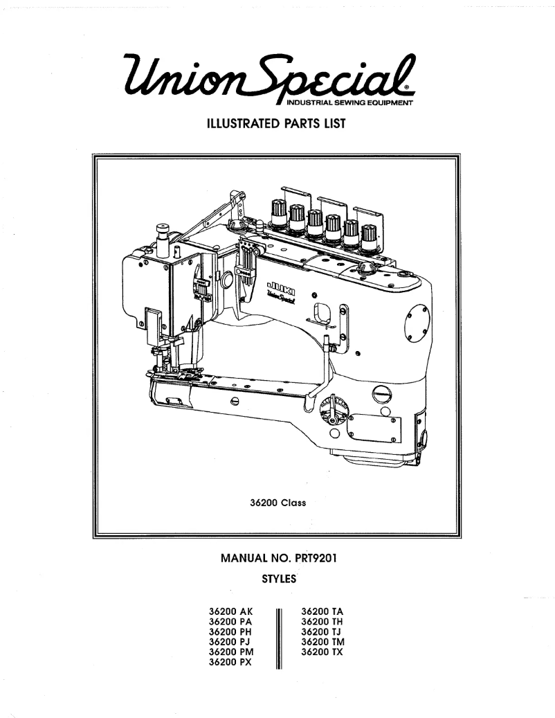 Page n°1 - Manuel utilisateur Union Special 36200TH