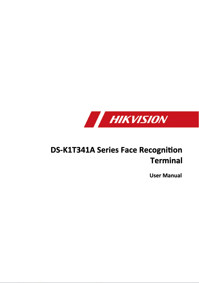 Página 1 del manual Manual de usuario Hikvision DS-K1T341AM