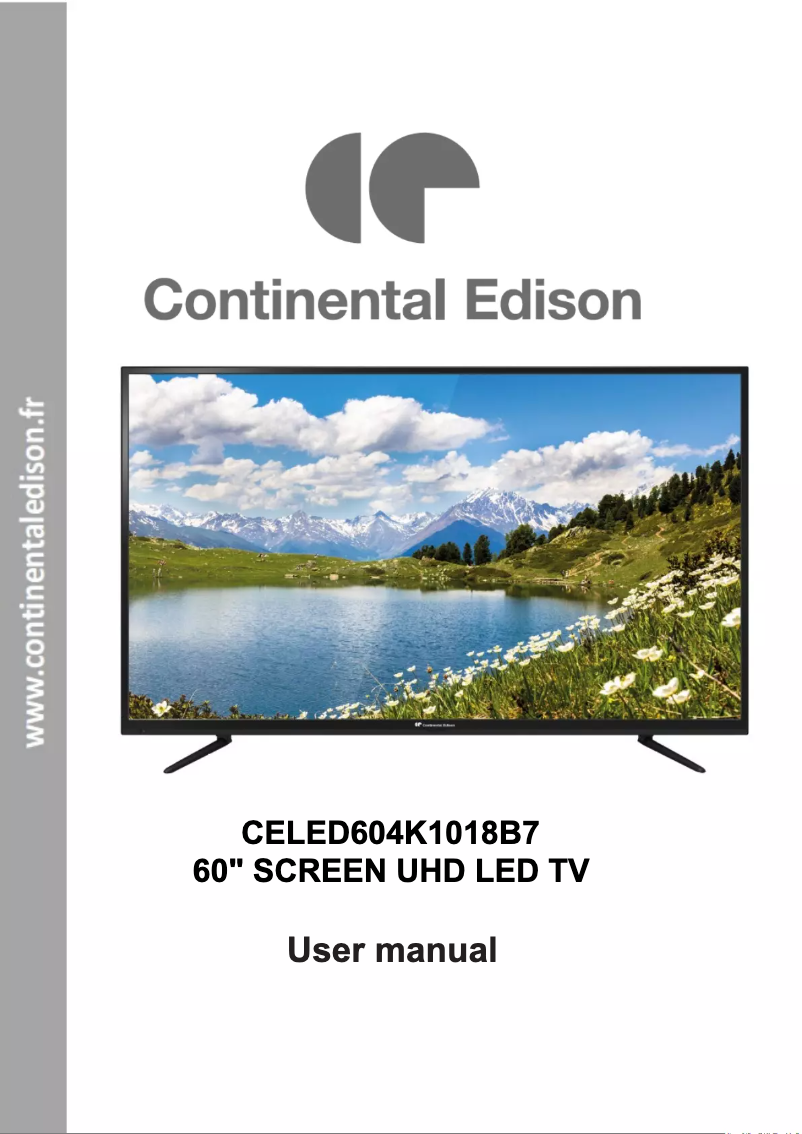 Page n°1 - Manuel utilisateur Continental Edison CELED604K1018B7