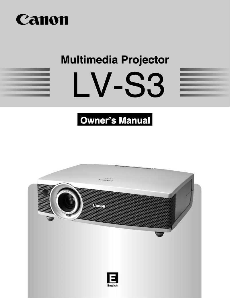 Imagen de la primera página del manual del dispositivo LV-S3