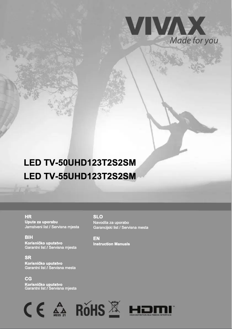 Página 1 del manual Manual de usuario Vivax TV-55UHD123T2S2SM