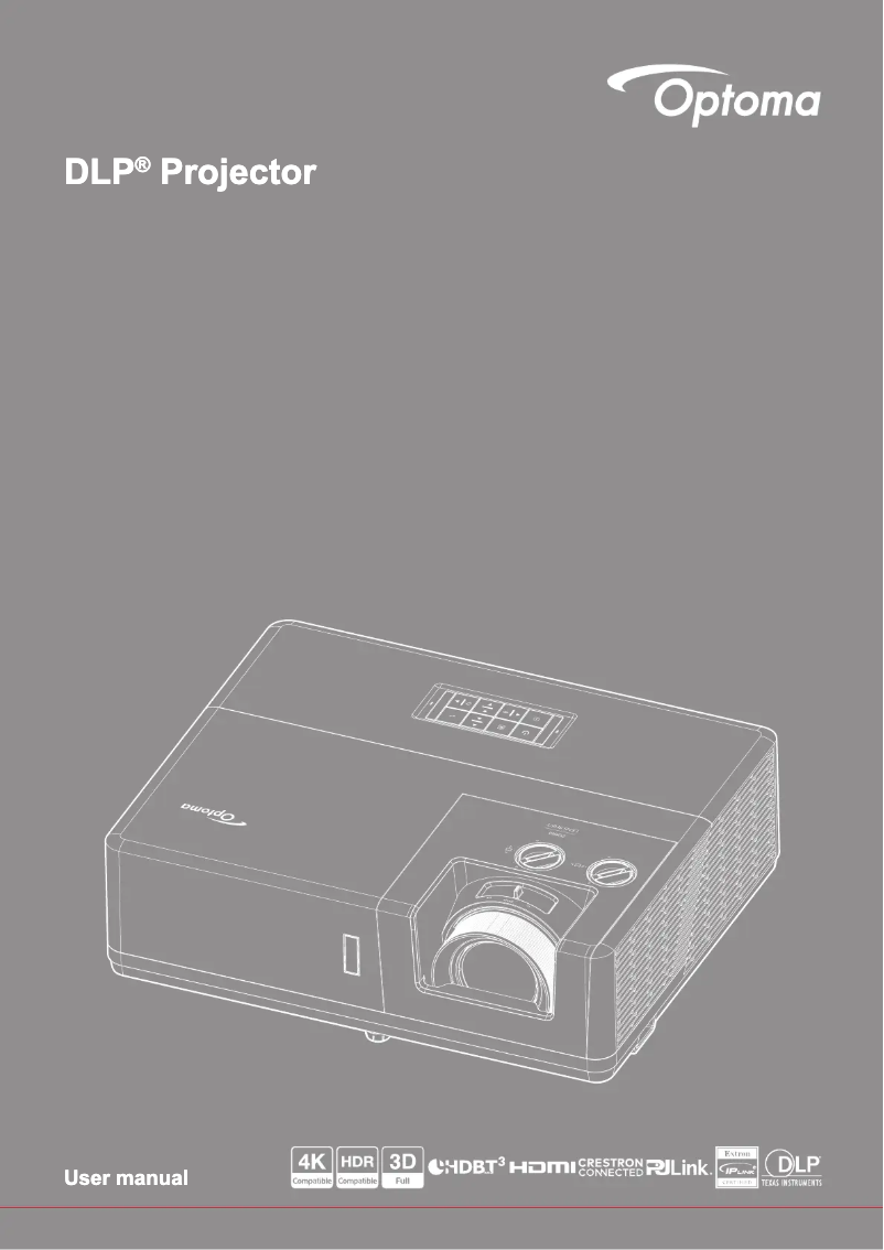 Page 1 de la notice Manuel utilisateur Optoma AZU717T