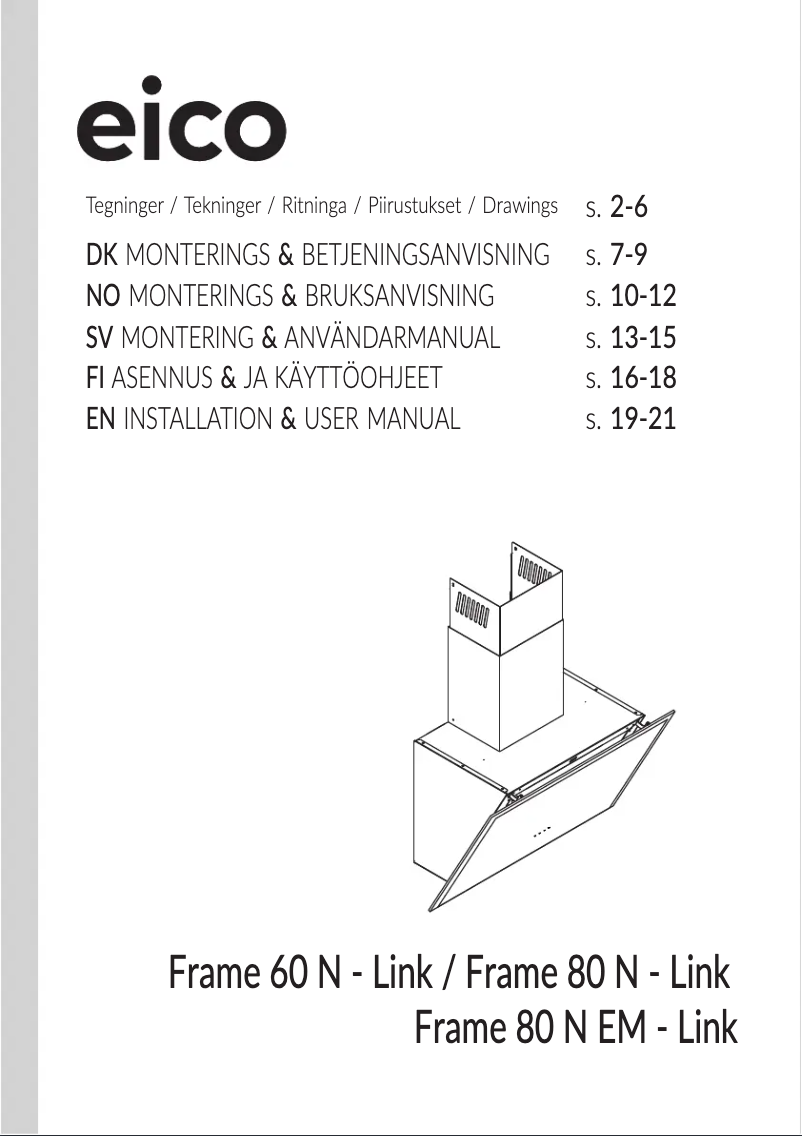 Page 1 de la notice Manuel utilisateur Eico Frame 80 N
