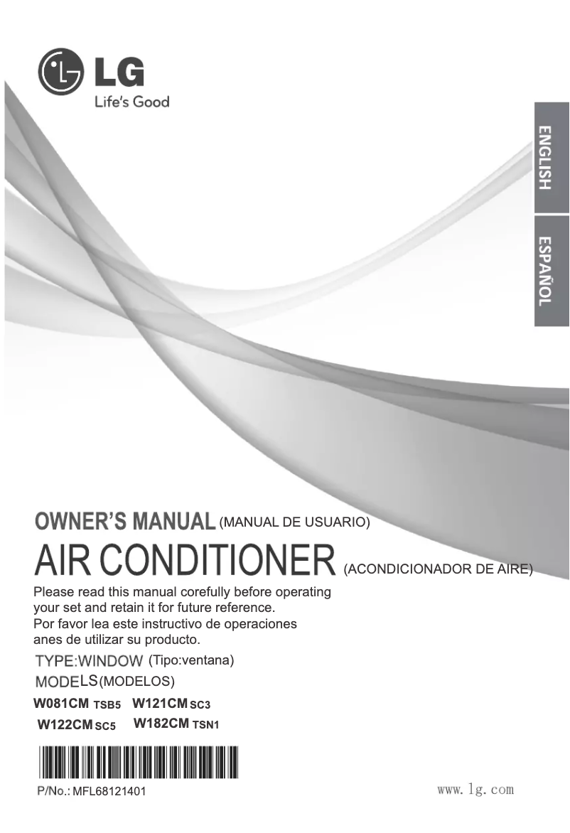 Page 1 de la notice Manuel utilisateur LG W081CM
