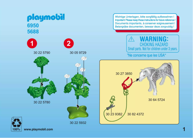 Page n°1 - Manuel utilisateur Playmobil Country Pony Walk