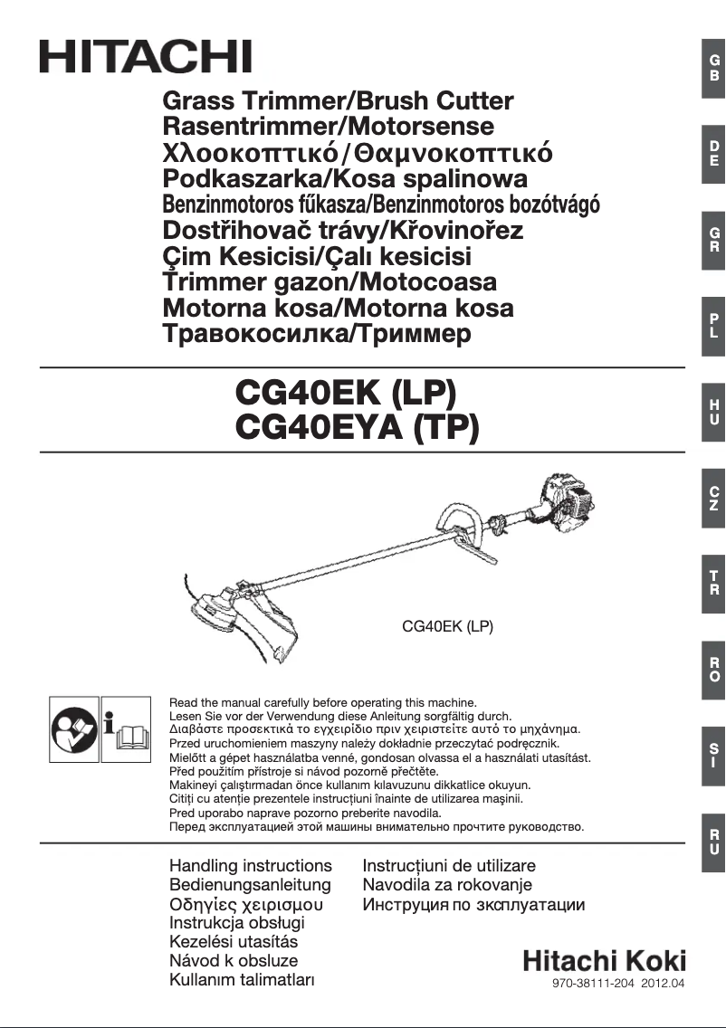 Page n°1 - Manuel utilisateur Hitachi CG 40EK