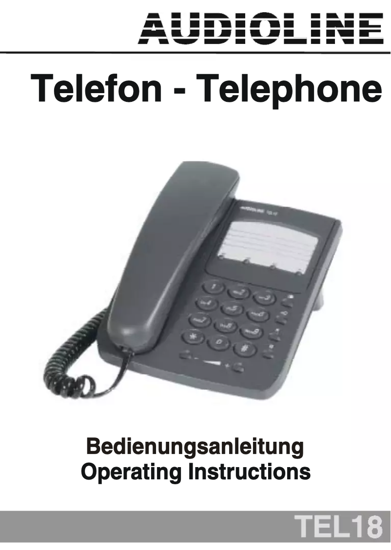 Imagen de la primera página del manual del dispositivo TEL18