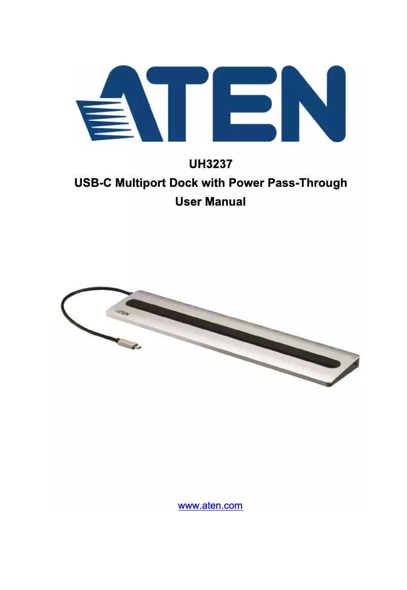 Image de la première page du manuel de l'appareil UH3237-AT