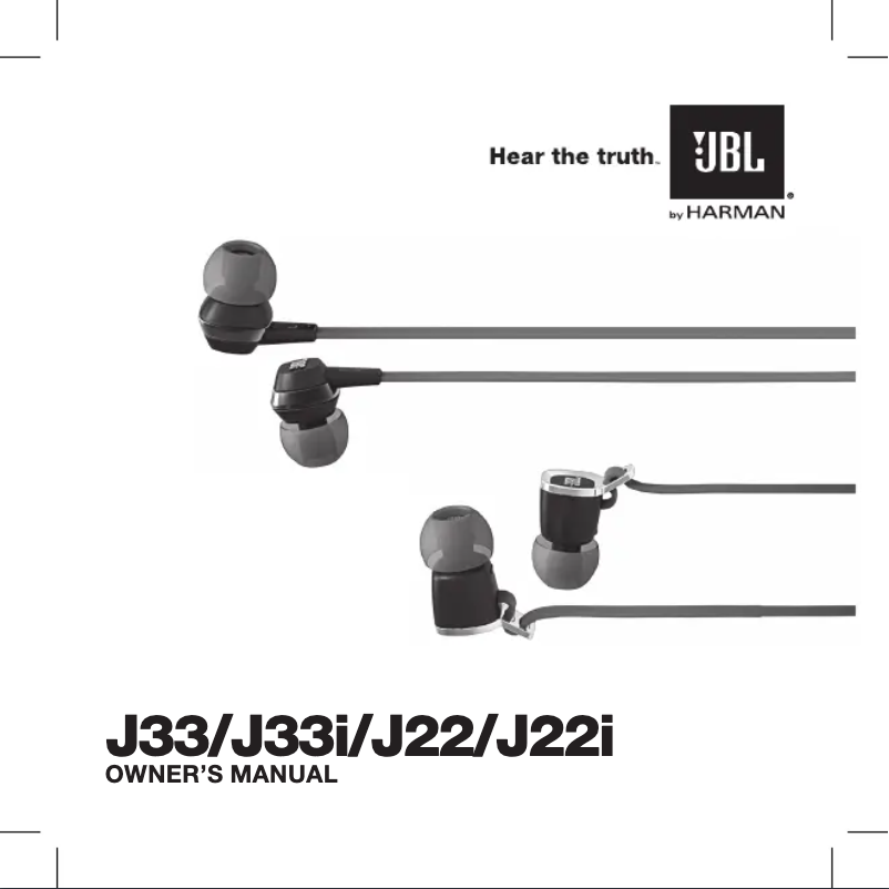 Page 1 de la notice Manuel utilisateur JBL J22