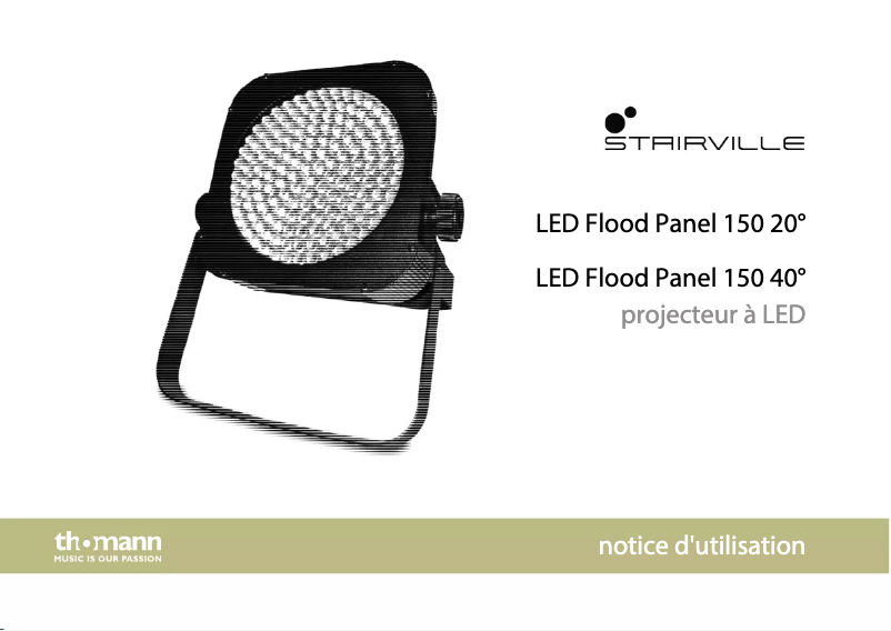 Página 1 del manual Manual de usuario Stairville LED Flood Panel 150 40°