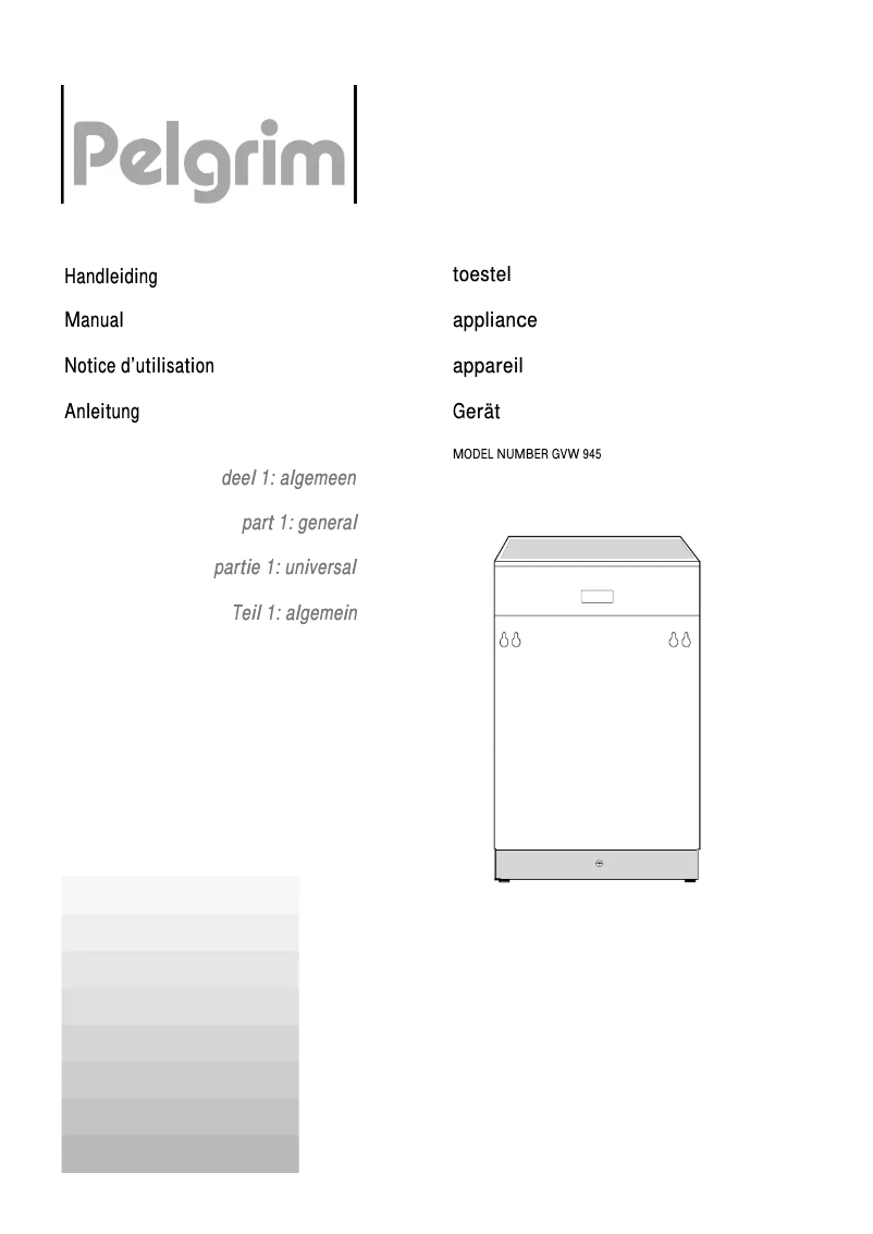Image de la première page du manuel de l'appareil GVW945ONY
