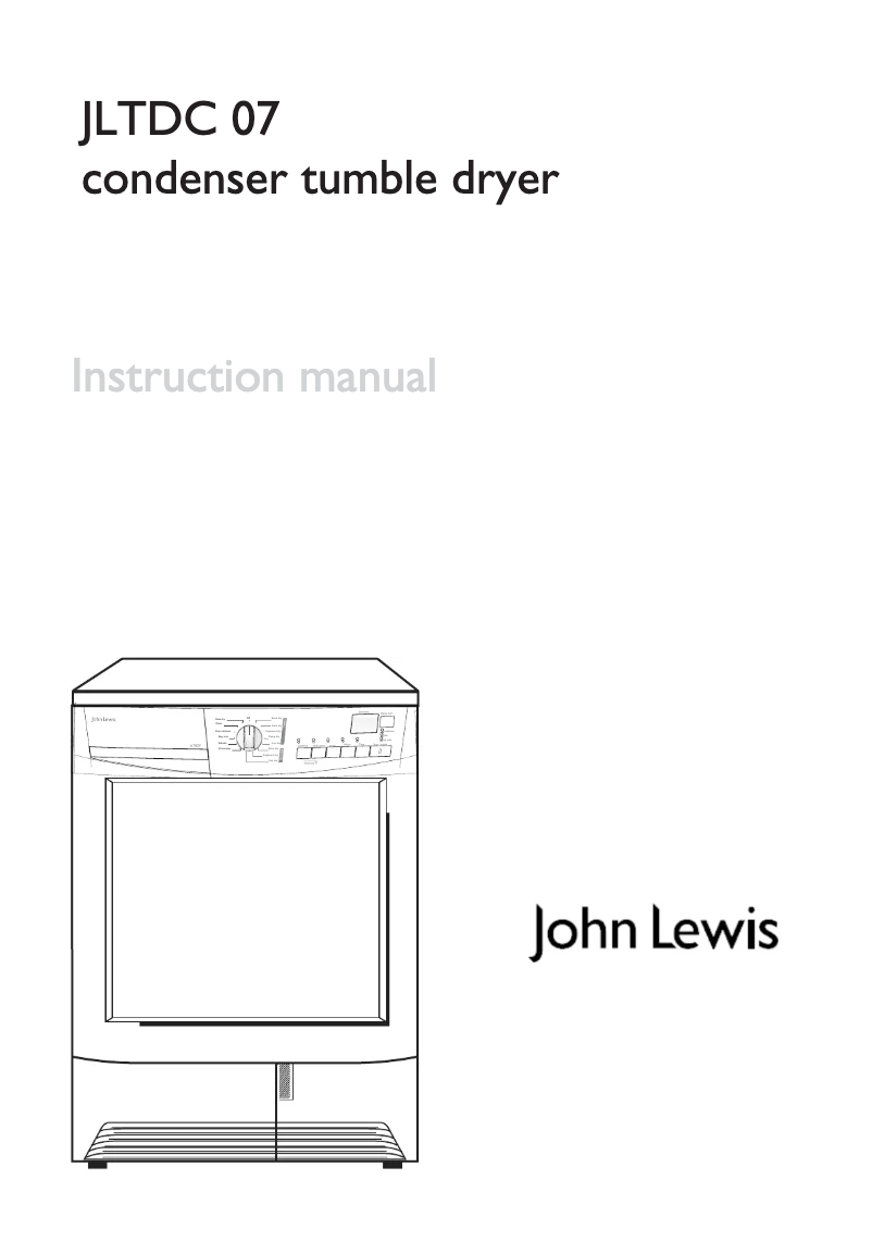 Page n°1 - Manuel utilisateur John Lewis JLTDC 07