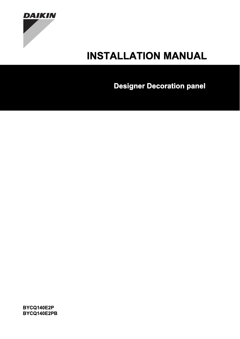 Página 1 del manual Manual de usuario Daikin BYCQ140E2PB