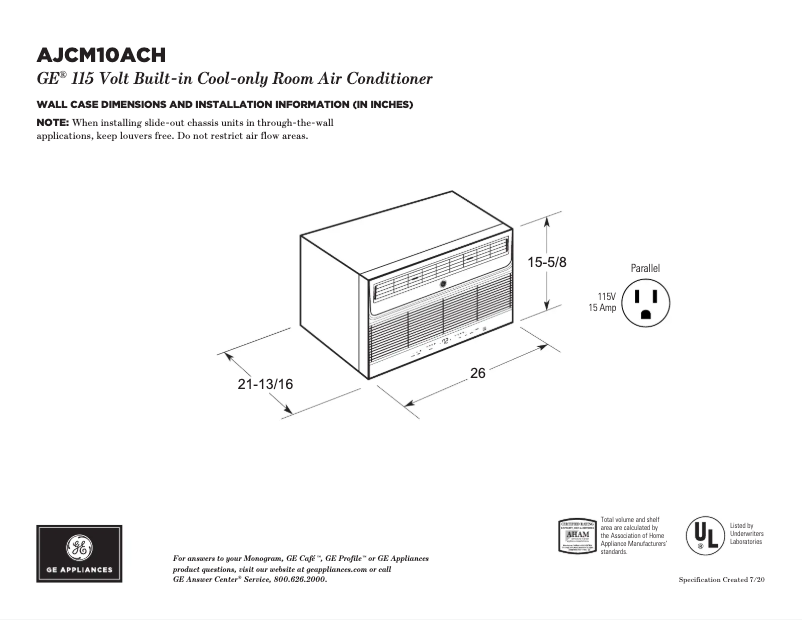 Image de la première page du manuel de l'appareil AJCM10ACH
