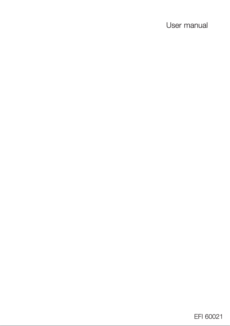 Page 1 de la notice Manuel utilisateur Electrolux EFI60021S