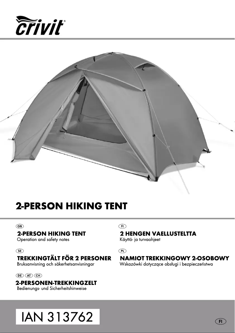 Page n°1 - Manuel utilisateur Crivit IAN 313762