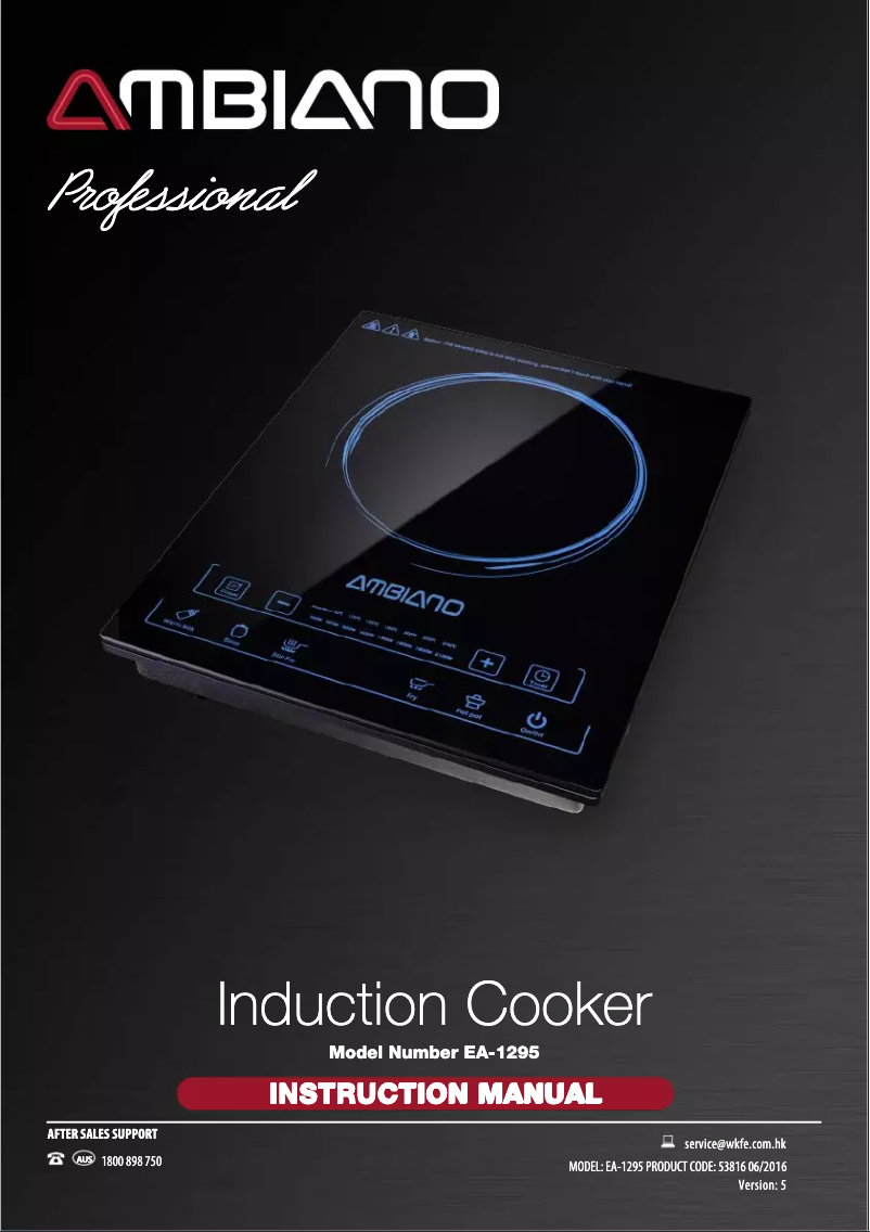 Image de la première page du manuel de l'appareil EA-1295