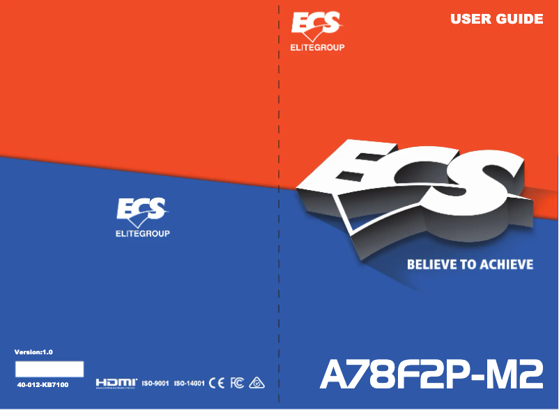 Page n°1 - Manuel utilisateur ECS A78F2P-M2