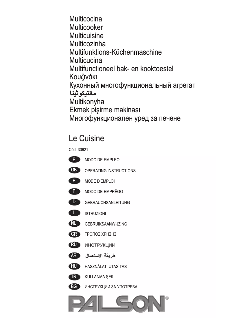 Page n°1 - Manuel utilisateur Palson Le Cuisine