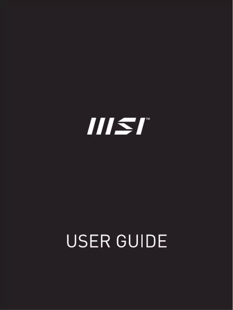 Page n°1 - Manuel utilisateur MSI Prestige 14