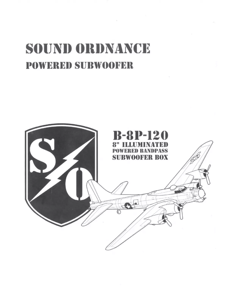 Page n°1 - Manuel utilisateur Sound Ordnance B-8P-120
