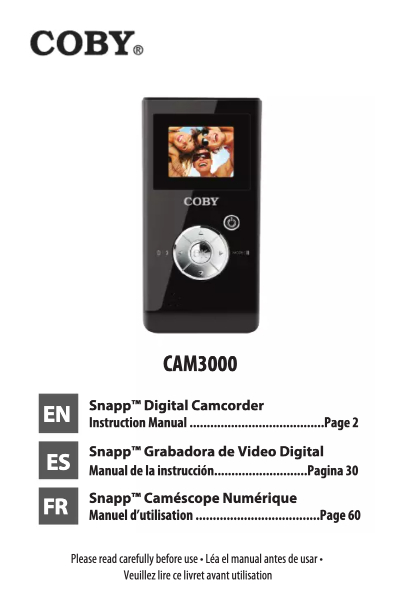 Página 1 del manual Manual de usuario Coby CAM3000